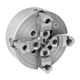 4 Jaw Cast Iron Independent Chuck, 2 Piece Jaw (Front Mount) - 4305 Series (Bison)