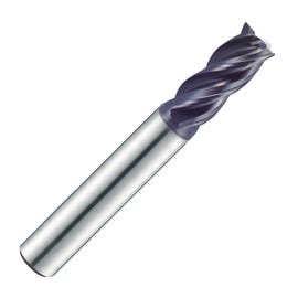 4 Flute V7 Plus Coated Carbide Multiple Helix Chamfer Prep Plain Shank End Mill - GMF52/GMF56 (YG-1)